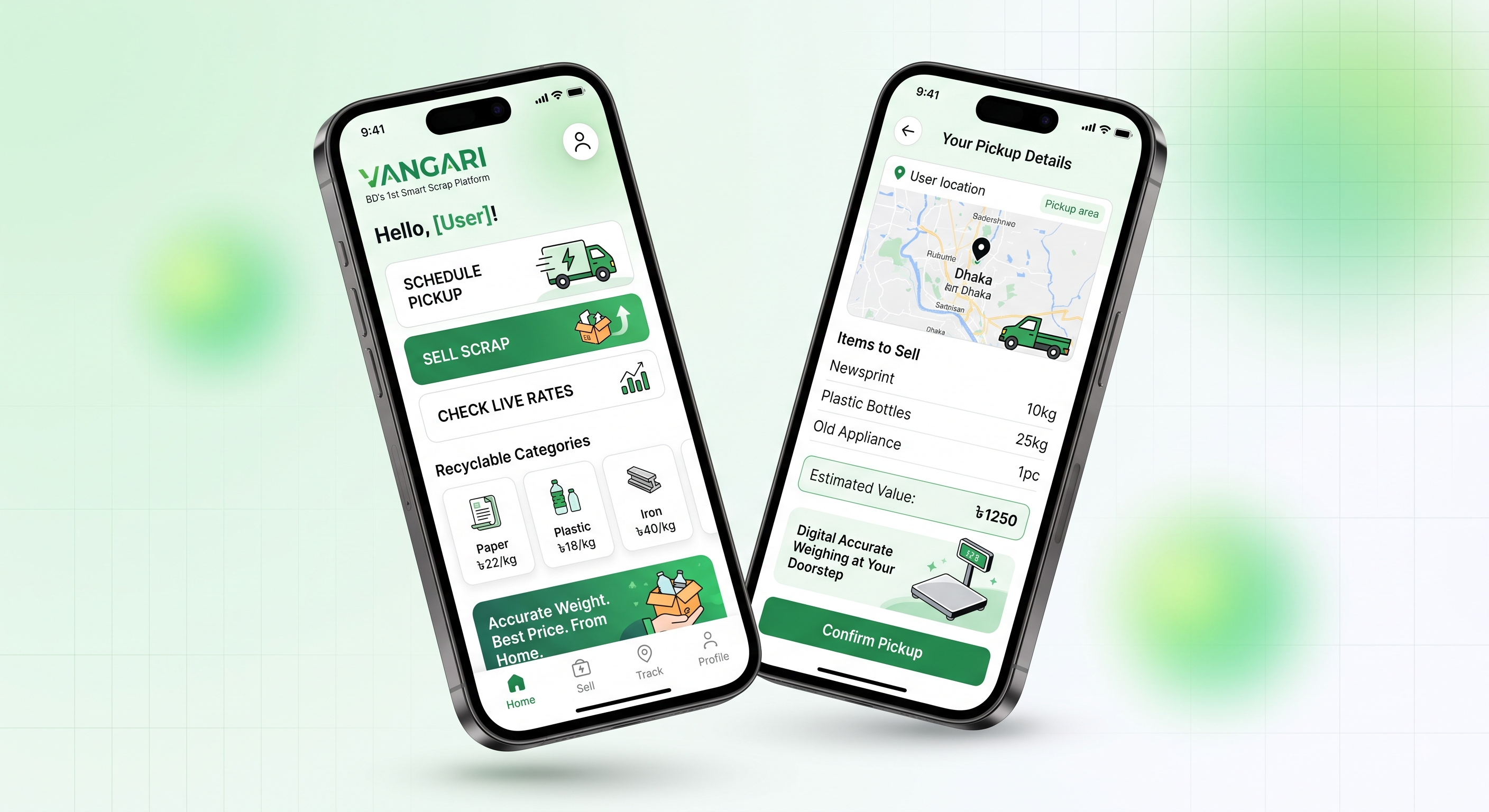 Vangari App UI
